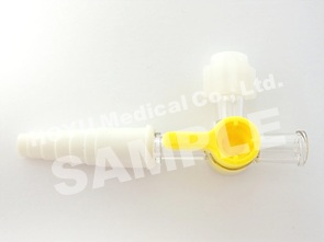 3-way stopcock with white connector